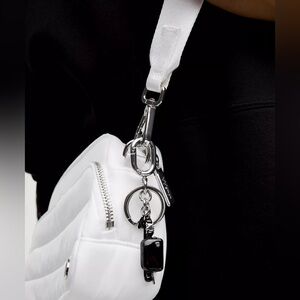 Lululemon Everywhere Belt Bag Charm Keychain- Black/Silver